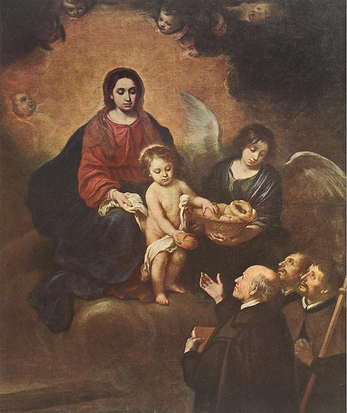 MURILLO, Bartolome Esteban The Infant Jesus Distributing Bread to Pilgrims sg